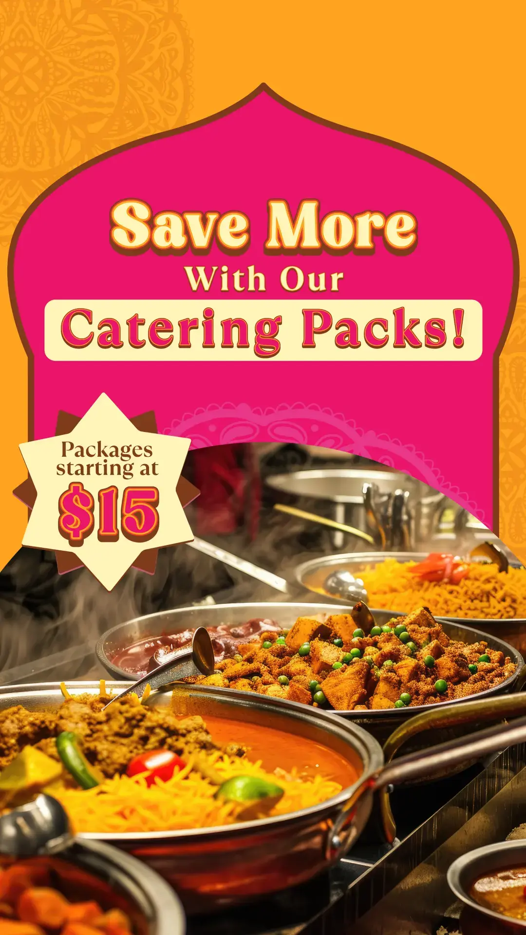 Catering packages starting at $15